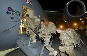 Troops from Burma Company of 1st Battalion The Duke of Lancaster's Regiment