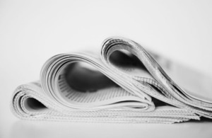 Photograph of newspapers