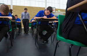 Students sitting an exam