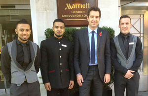 Edward Timpson with young people at Marriott Hotel