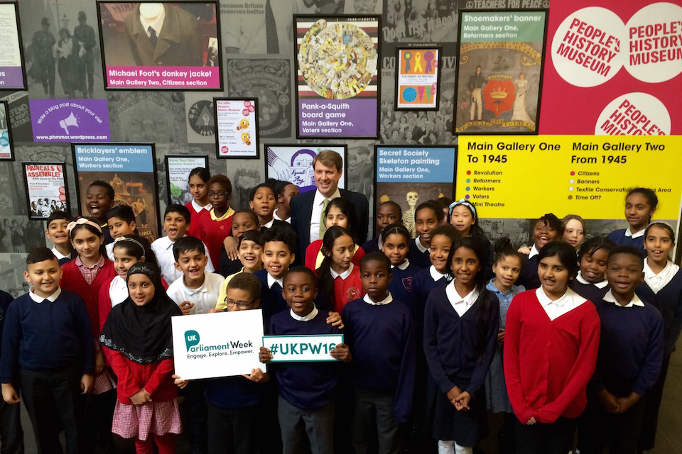 Parliament Week 2016: Minister meets school children in Manchester