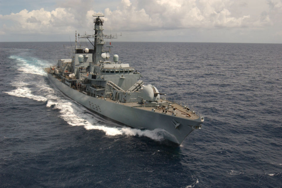 HMS Richmond joins the fight against people smugglers in the Med