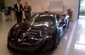 The new McLaren P1, a hybrid-electric supercar.