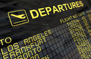 Airport departures board (© shutterstock)