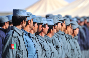 Passing out parade at the Helmand Police Training Centre