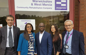 Sam Gyimah and probation centre staff