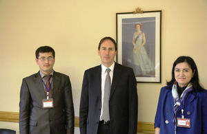 Ambassador George Edgar meets Uzbek parliamentary officials,Ms Okilakhon Karakhodjaeva and Mr Bekzod Musayev