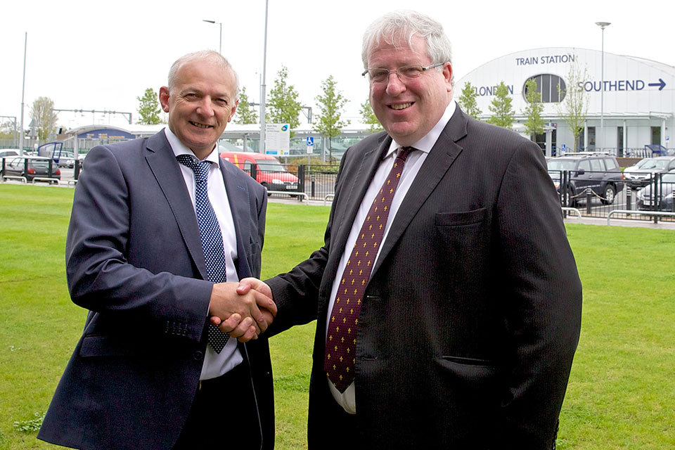 Patrick McLoughlin opens London Southend Airport terminal extension