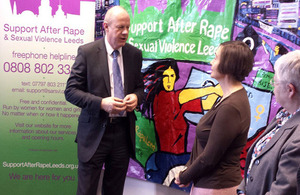 Damien Green at rape support centre