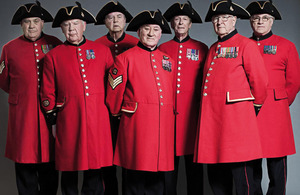 The seven Chelsea Pensioners helping raise funds for the refurbishment of the Royal Hospital Chelsea with their debut album 'Men in Scarlet'