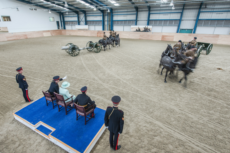 The King's Troop Royal Horse Artillery demonstrate the Musical Drive