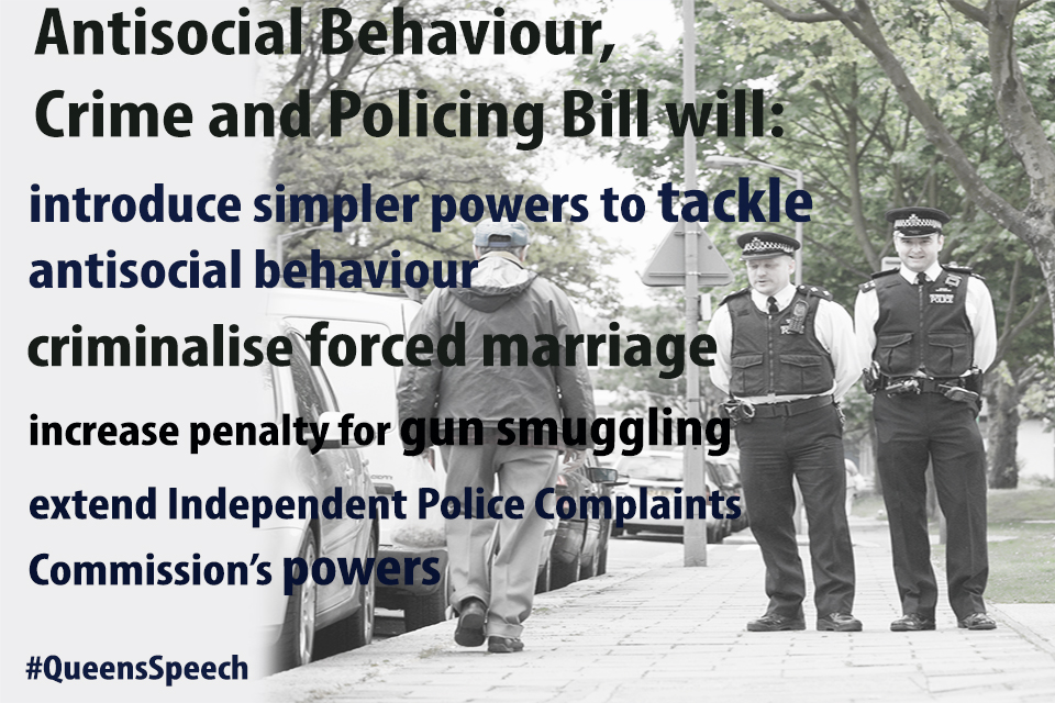 Antisocial Behaviour, Crime and Policing Bill