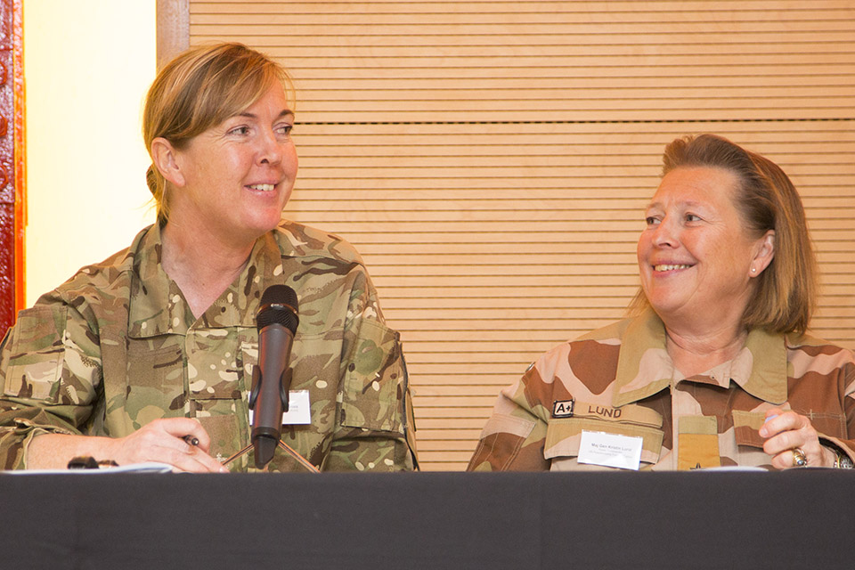 Major Rachel Grimes, Gender Advisor with Maj Gen Kristin Lund, Force Commander of the UN Force in Cyprus 