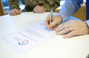 Standard Life signing the corporate covenant [Picture: Standard Life]