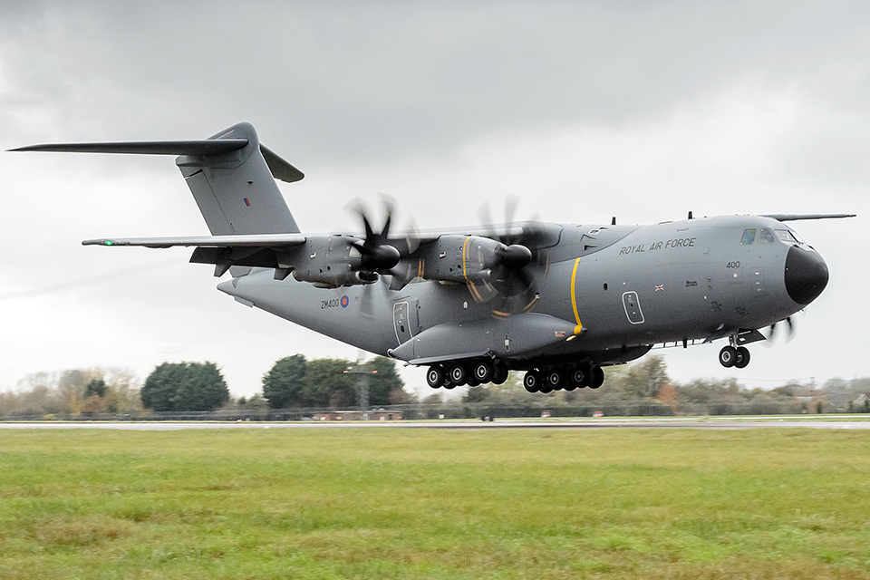 First UK A400M Atlas delivered to the RAF