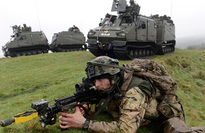 Royal Marines from 40 Commando conducting a unit level attack on the Edingham Castle exercise area [Picture: Petty Officer Airman (Photographer) Sean Clee, Crown copyright]