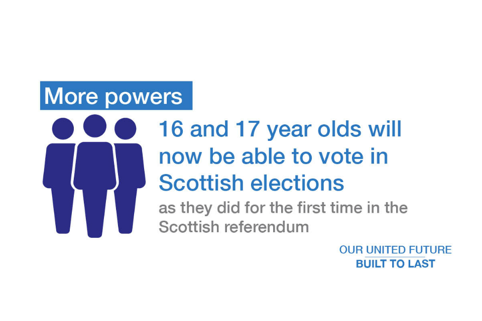 16 and 17 year olds will now be able to vote in Scottish elections