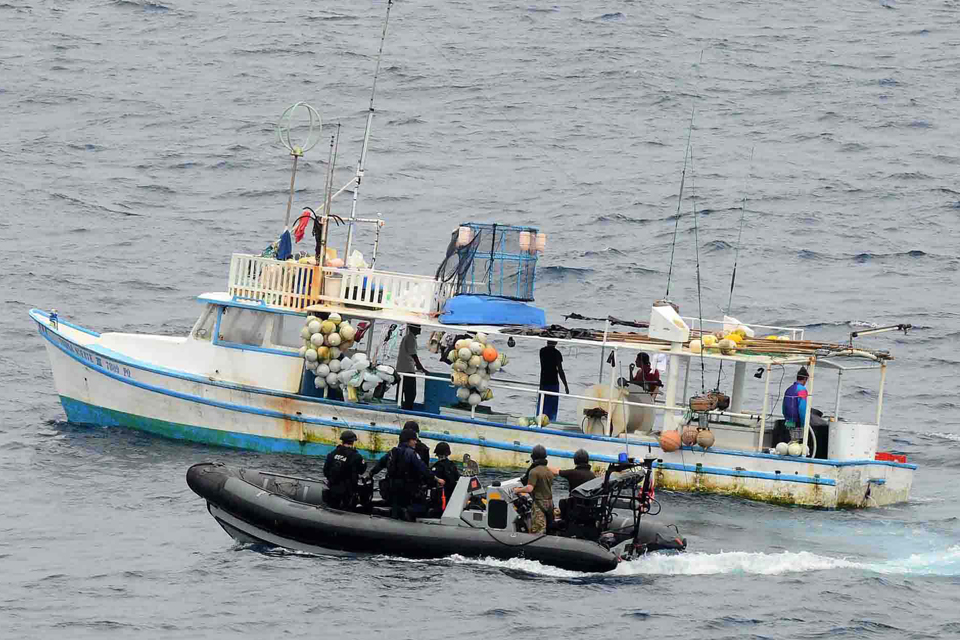 A vessel strongly suspected of smuggling is detained