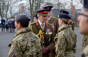 General Sir Nicholas Houghton inspects reserves passing out at ATR Grantham [Picture: Corporal Andy Reddy, Crown copyright]