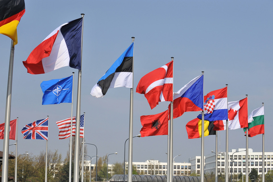 Flags at NATO headquarters
