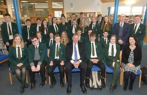 Minister Hopkins at Down High School
