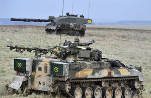 A full-scale attack by Challenger 2 tanks was the mainstay of the Combined Arms Demonstration Day at Copehill Down