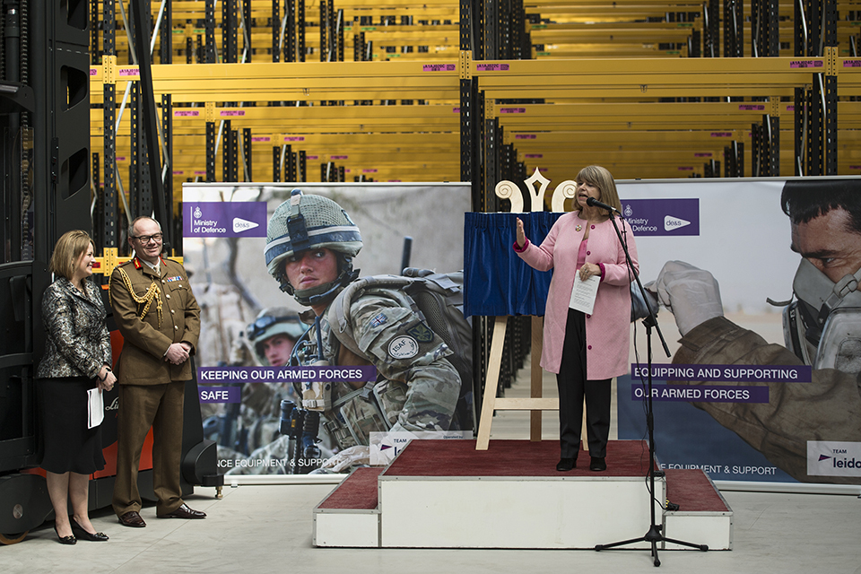 Defence Minister unveils new £83 million state of the art logistics site