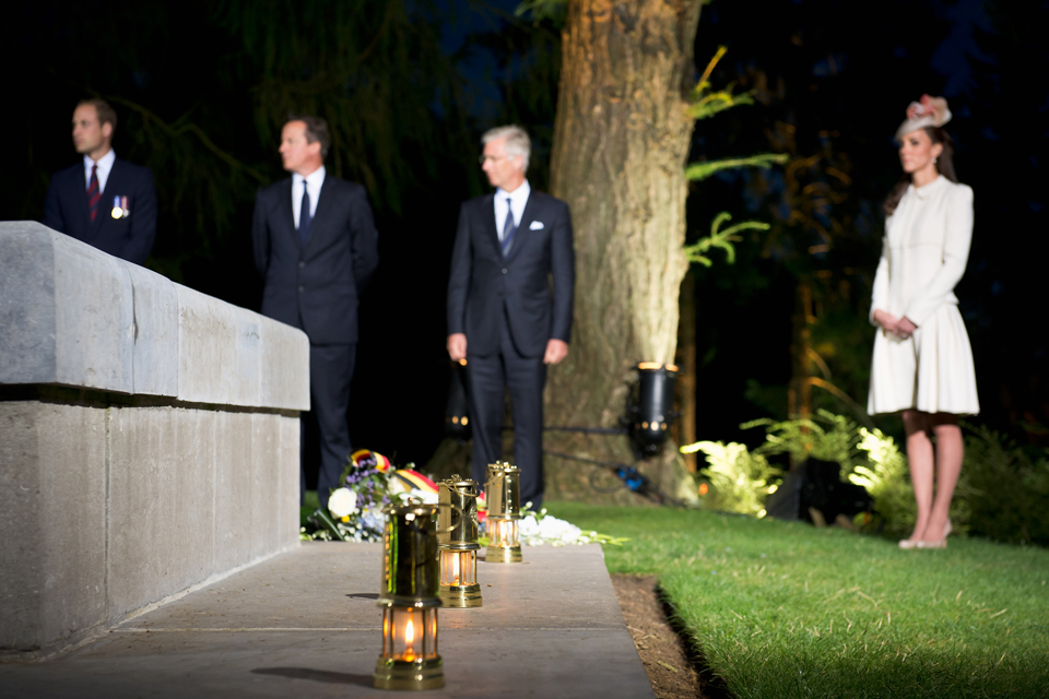 The Duke and Duchess of Cambridge and the Prime Minister are among those gathered at St Symphorien cemetery.