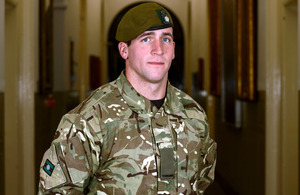 Private Lewis Murphy of the Yorkshire Regiment has been awarded the Queen's Commendation for Bravery [Picture: Corporal Andy Reddy RLC, Crown copyright]