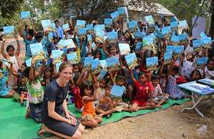 Dr Bryony Mathew, the author of "Sky Pods in Phnom Penh" and Deputy Ambassador of the Embassy