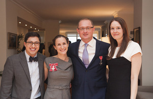 Joe Shonkwiler, Rebecca Cousins, MBE, Rich Sexton, MBE, and Melissa Sexton.