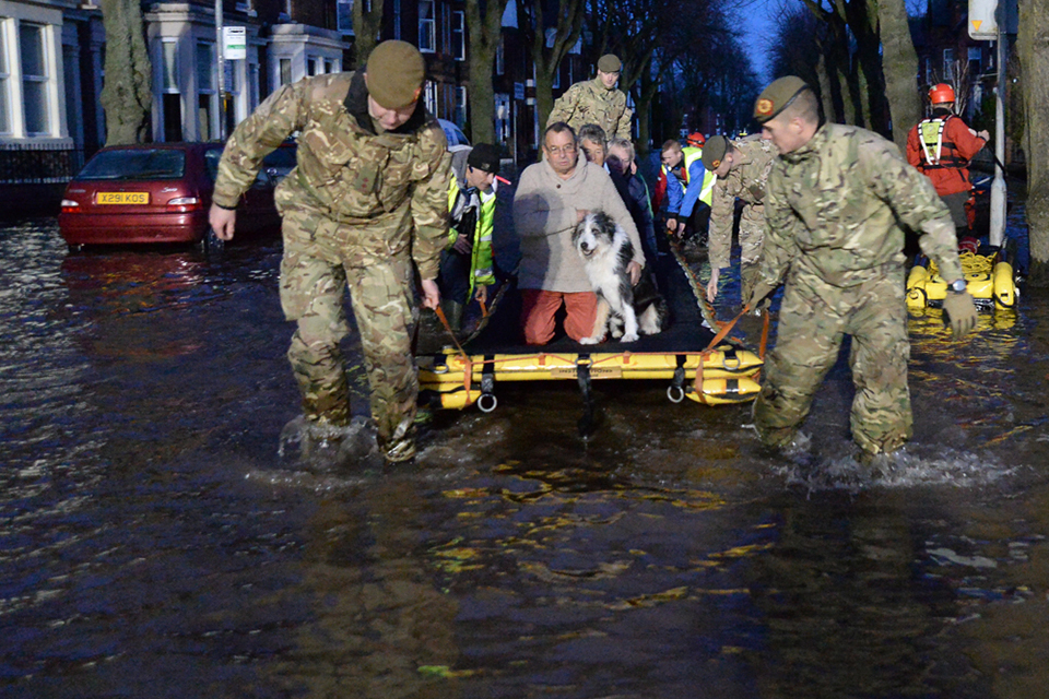 Army engineers help with storm Desmond response