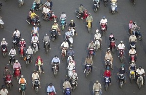Commuters in Vietnam