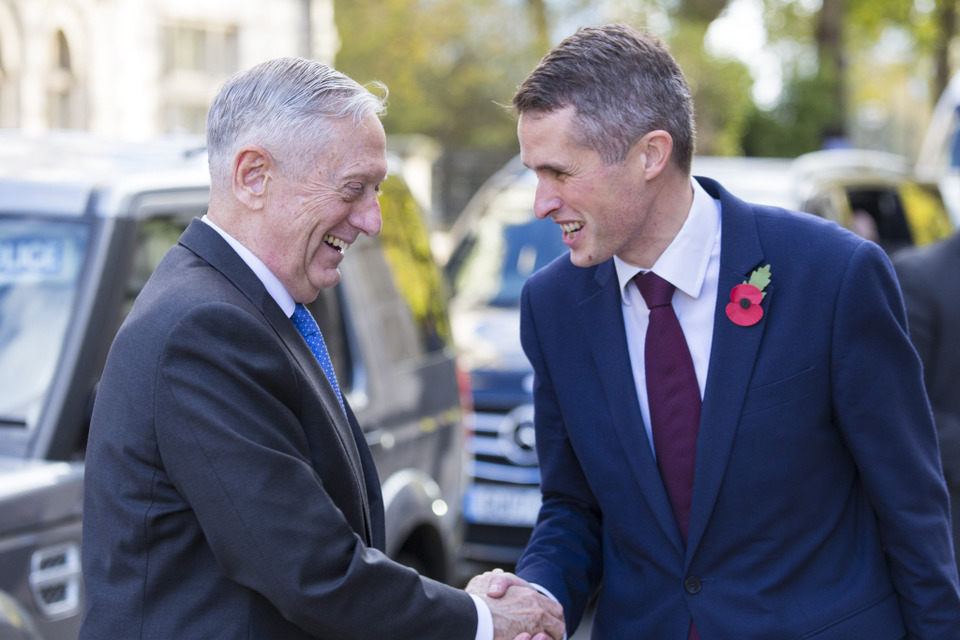 Defence Secretary hosts first meeting in UK with Secretary Mattis