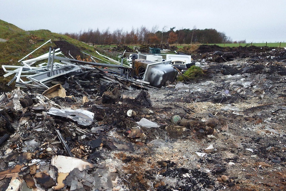 North east man sentenced for waste fire