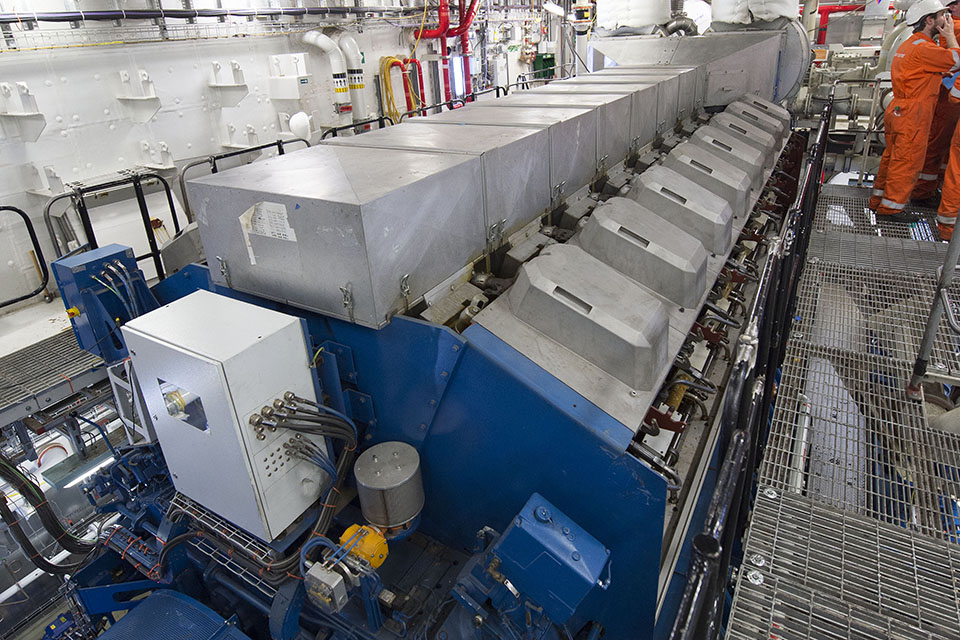 Diesel generator on board HMS Queen Elizabeth