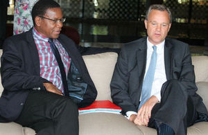 Hon.Bernard Membe, Foreign Affairs Minister with Mark Simmonds, UK Minister for Africa