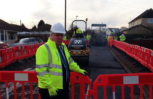 Patrick McLoughlin visits roadworks