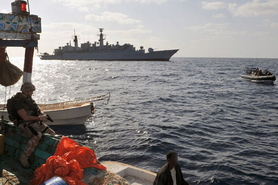 HMS Cornwall rescues hostages from pirates