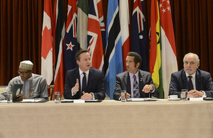 Prime Minister David Cameron attends an anti-corruption event at CHOGM