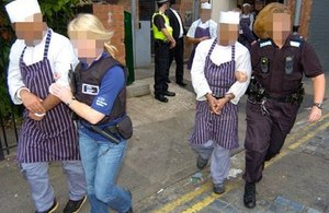Sri Lankan illegal workers arrested in the UK