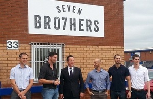 David Cameron visited the Seven Bro7hers brewery.