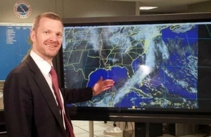 Deputy Ambassador Patrick Davies at the US National Hurricane Center (NHC) in Miami, Florida