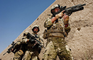 Royal Marines of 4 Troop, Bravo Company, 40 Commando, at Forward Operating Base Jackson in Sangin, Helmand province