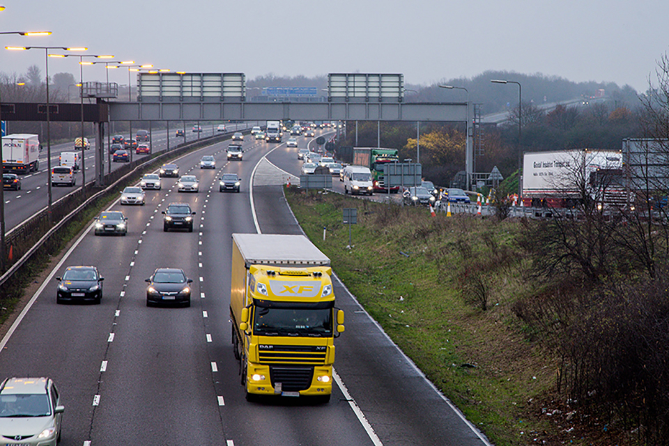 Petrol price signs on motorways