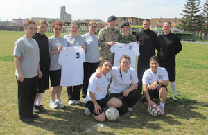 British Army Football Helps Kosovo Security Force Women’s Team