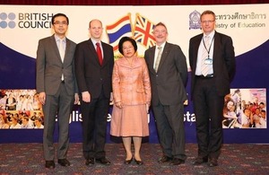 Paul Bute with senior officers from Ministry of Education and British Council Thailand