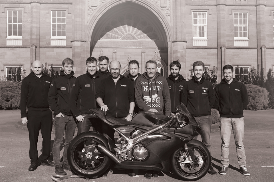 Picture of staff at Norton Motorcycles.