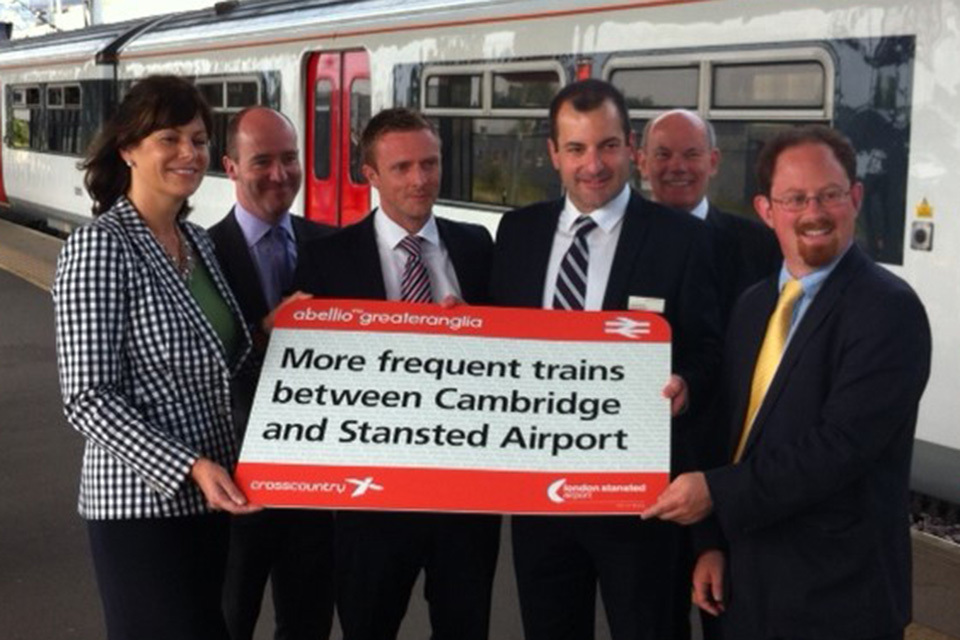 Rail minister launches new services to Stansted Airport