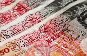 Fifty pounds sterling UK currency